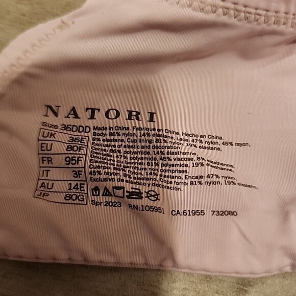 Natori Bra 36DDD Pink Underwire Lightly Lined - Picture 3 of 3